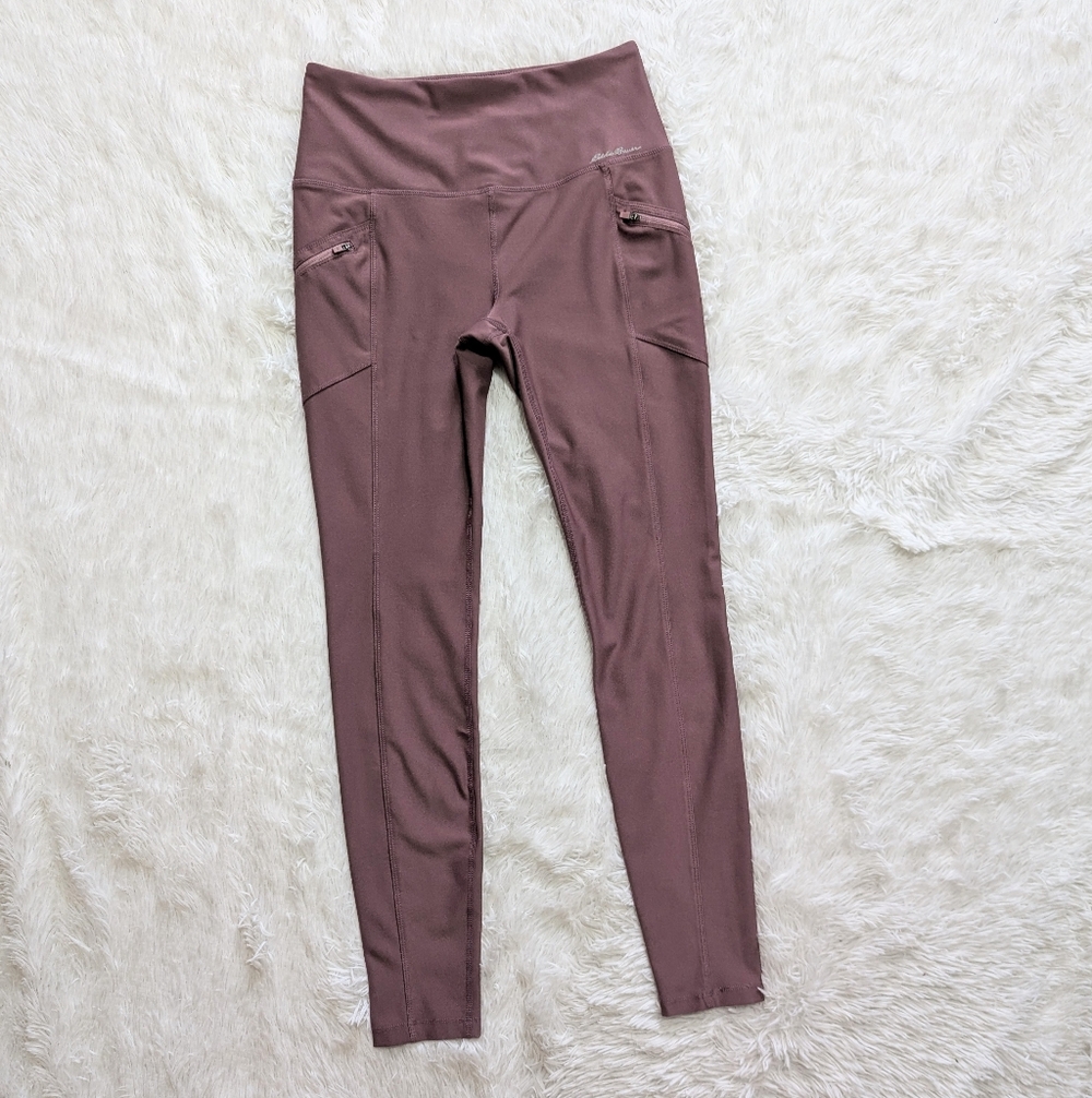 Eddie Bauer Rose Pink High Rise Trail Tight Leggings w/ Zipper Pockets Small - Picture 5 of 15